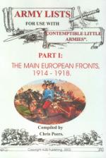 33991 - Peers, C. - Contemptible Little Armies: Army Lists Part 1: The main European Fronts 1914-1918