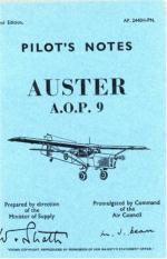 49296 - Air Ministry,  - Pilot's Notes: Auster AOP 9