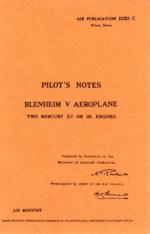 49300 - Air Ministry,  - Pilot's Notes: Bristol Blenheim V
