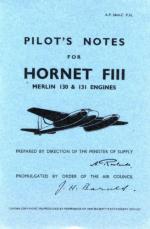 49322 - Air Ministry,  - Pilot's Notes: De Havilland Hornet F-III