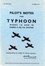 49359 - Air Ministry,  - Pilot's Notes: Hawker Typhoon IA and IB