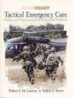 56073 - De Lorenzo-Porter, R.A.-R.S. - Tactical Emergency Care. Military and Operational Out-of-Hospital Medicine