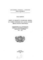 56553 - Marconi, P. - Visita e progetti di miglior difesa in varie fortezze ed altri luoghi dello Stato Pontificio. Trascrizione di un manoscritto inedito di Francesco Laparelli 1521-1570