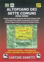 59146 - AAVV,  - Cartina 27: Altopiano dei sette comuni. Zona nord 1:30.000