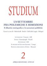 72025 - AAVV,  - Rivista Studium 2/2023. L'8 settembre fra polemiche e rimozioni